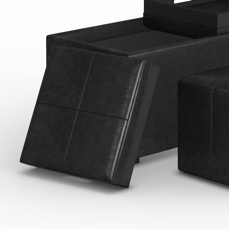 5 Piece Storage Ottoman for Living Room