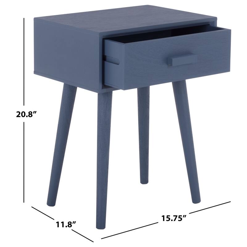 SAFAVIEH Fraida 1-Drawer Side Table - 15.8" x 11.8" x 20.8" - 16"W x 12"D x 21"H