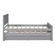 preview thumbnail 5 of 22, Twin Size Platform Bed with Trundle and Drawers, Grey