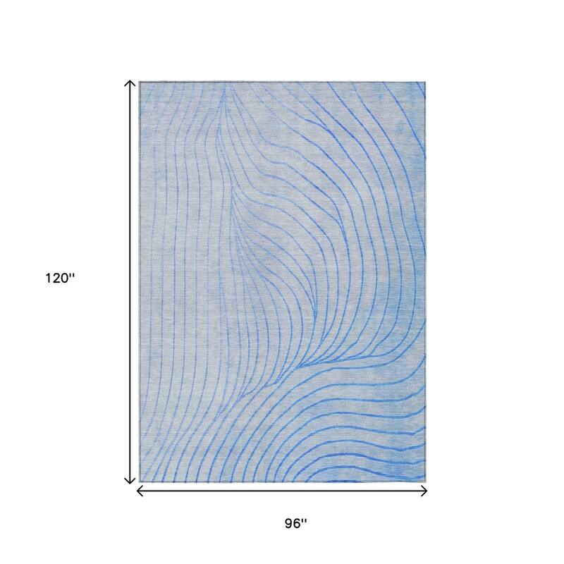 HomeRoots Abstract Transitional Rectangle Outdoor Rug