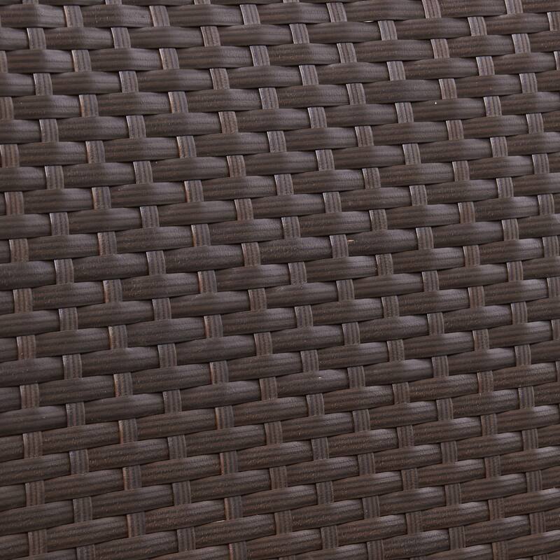 Patio Furniture Set - 3-Piece Outdoor Rattan Seating Set with 2 Cushioned Chairs and Table by Lavish Home (Brown)