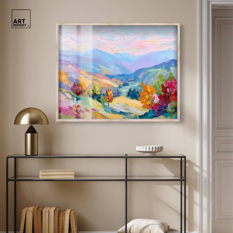 Colorful Valley I Shadowbox by Art Remedy