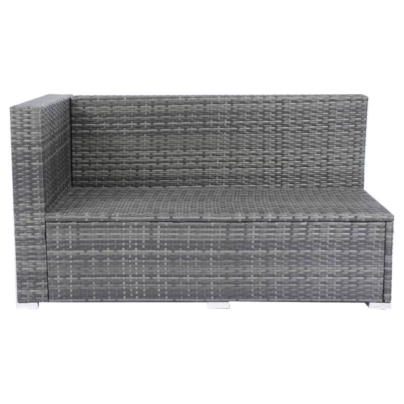 8 Piece Patio Sectional Rattan Sofa Set