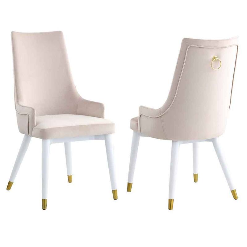 Somette Modern Judith Side Chair with Brushed Gold, Set of 2 - Set of 2