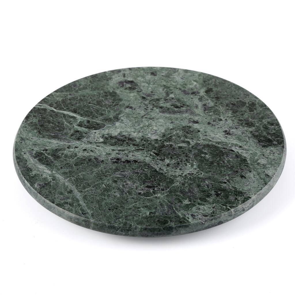Creative Home Green Marble 12" Lazy Susan, Rotating Serving Board