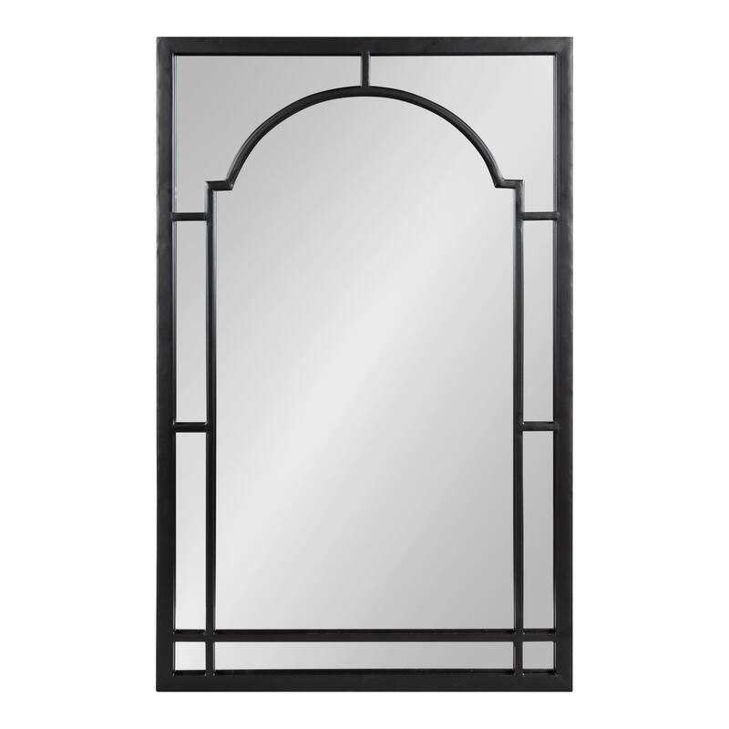 Kate and Laurel Lyla Metal Framed Arch Mirror - Black