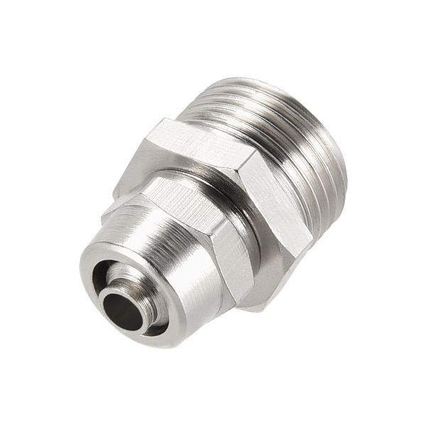 Reusable Fitting, Quick Coupler 3/8" G Male x 9/32" Hose ID Air Hose Plug - 3/8" G x 8mm