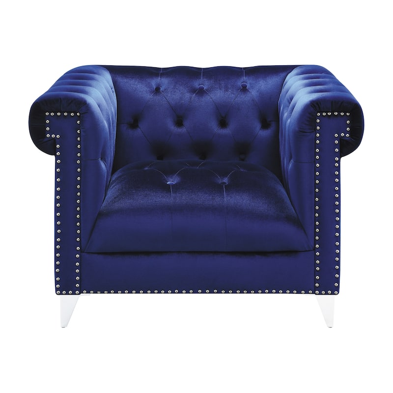 Starlet Blue 3-Piece Tufted Back Living Room Set