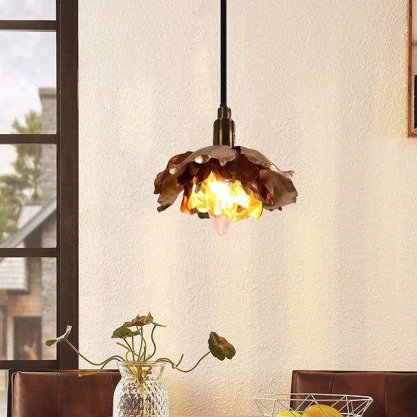 slide 2 of 5, Modern 6.3-inch Flower Pendant Light