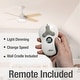 preview thumbnail 7 of 19, Hunter 52" Dempsey Ceiling Fan w/LED Light Kit, Handheld Remote - Contemporary, Transitional
