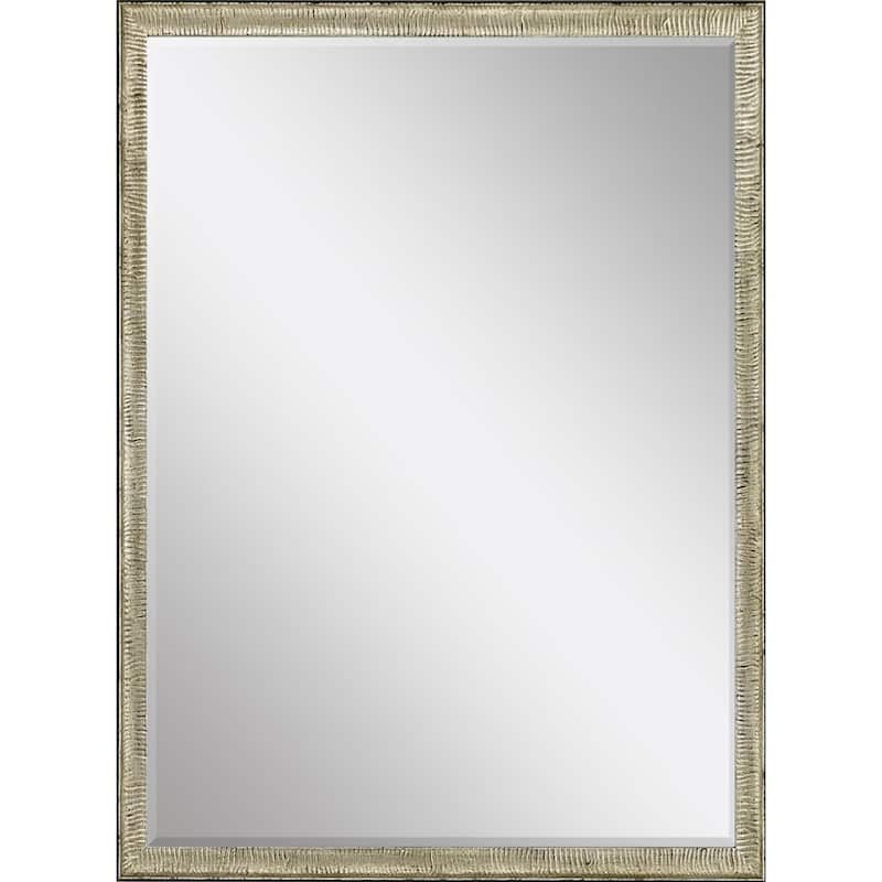 HomeRoots 39" Silver Wood Accent Mirror - 27.00 in. x 39.00 in. x 2.00 in.