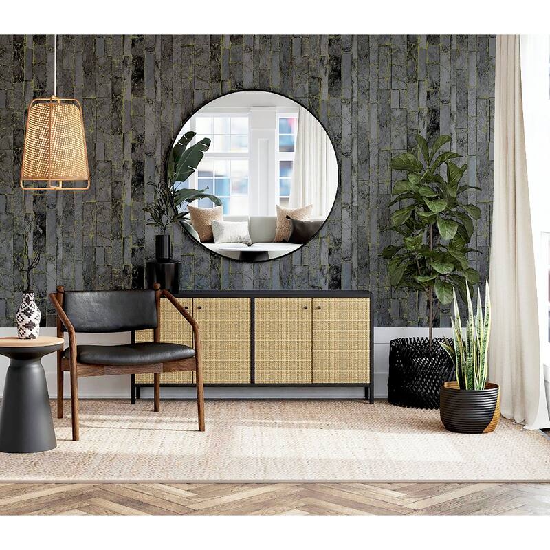 Arthouse Kintsugi Black Geometric Wallpaper