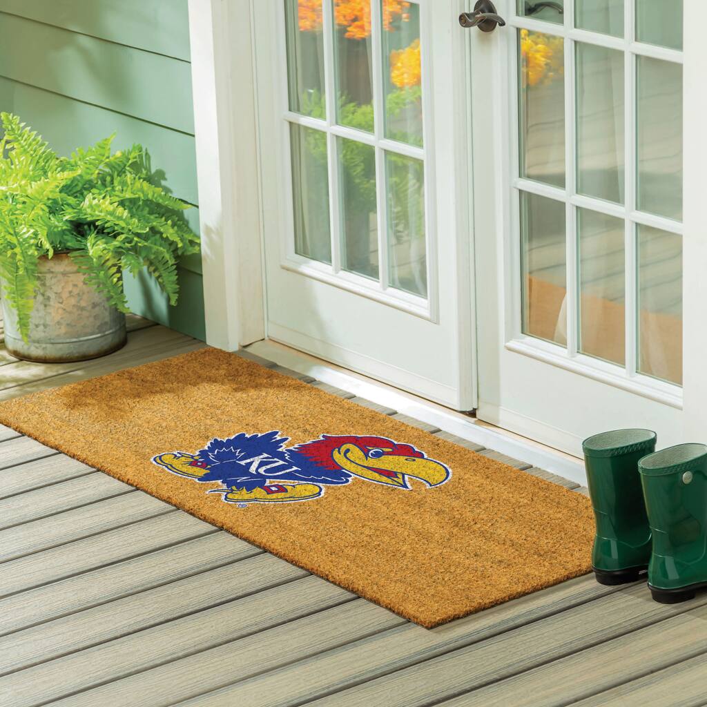 University of Kansas Full Color Indoor/Outdoor Coir Mat