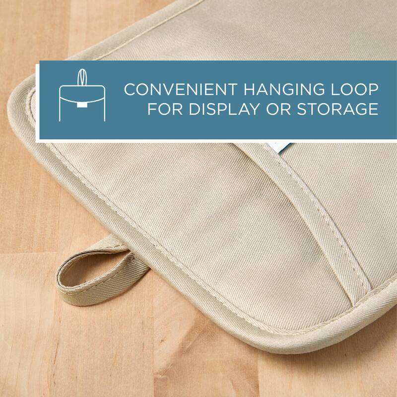 TOWN & COUNTRY BASICS Basketweave Soft Silicone Pot Holder 2-Pack Set, Heat Resistant, Flexible Silicone, Non-Slip Grip