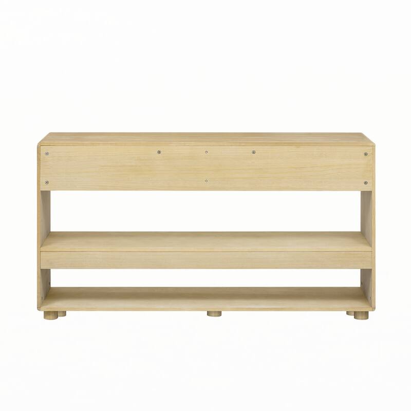 Console Table with Drawers and Shelves for Entryway