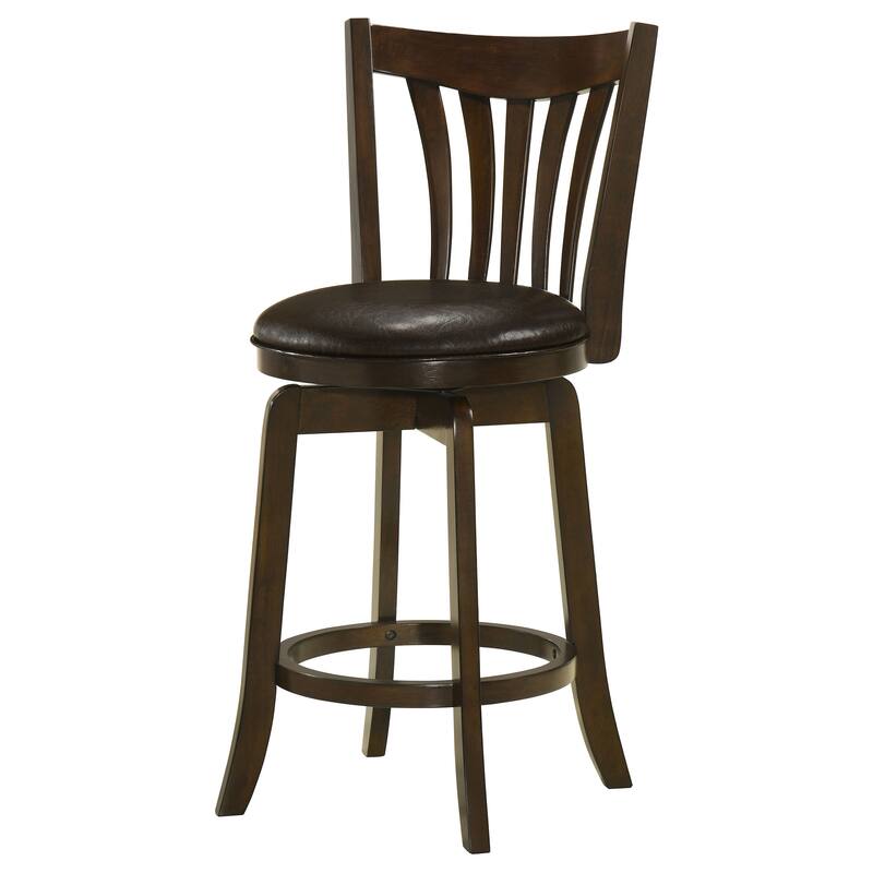 Lambert Transitional Wood Swivel Chair Dark Cherry