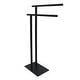 preview thumbnail 18 of 25, Edenscape Double L Shape Pedestal Towel Holder in Matte Black