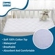 preview thumbnail 5 of 4, My Baby's First Sateen Waterproof Crib Mattress Pad - 100% Cotton Top, Hypoallergenic, Fits Crib Mattresses 27" x 52"