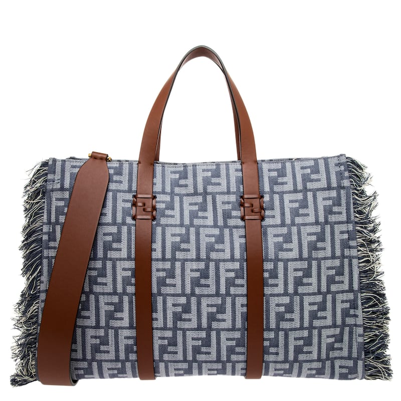 Fendi Summer Tote - Blue and White