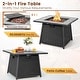 preview thumbnail 10 of 8, Costway 7 PCS Patio Furniture Set with 35" Propane Gas Fire Pit Table - See Details