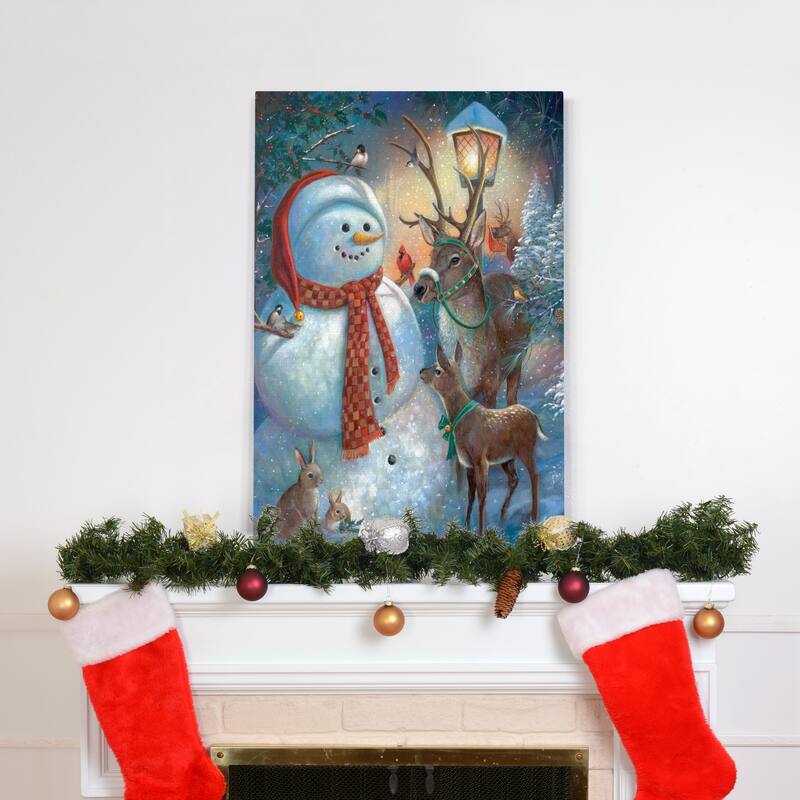 Hello Mr. Snowman!-Premium Gallery Wrapped Canvas - Ready to Hang