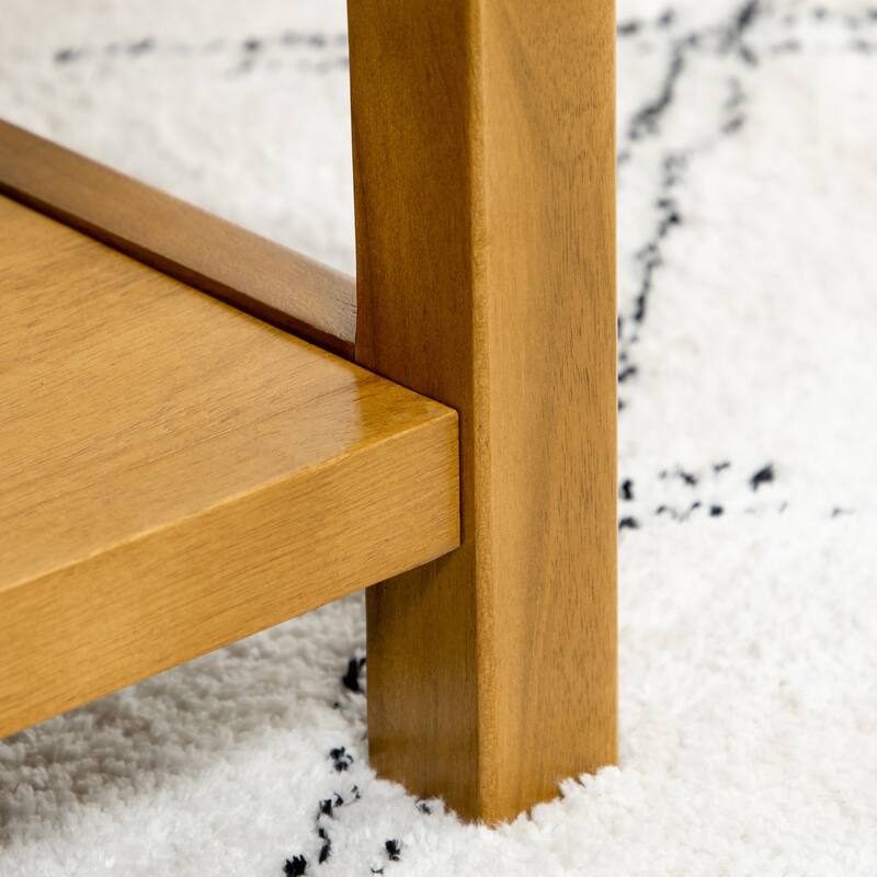 HOMCOM Rustic Coffee Table, Wood Cocktail Table with Drawers and Open Shelf for Living Room, Natural