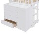 preview thumbnail 31 of 44, Twin over Twin Pine Bunk Bed with Drawers and Shelves