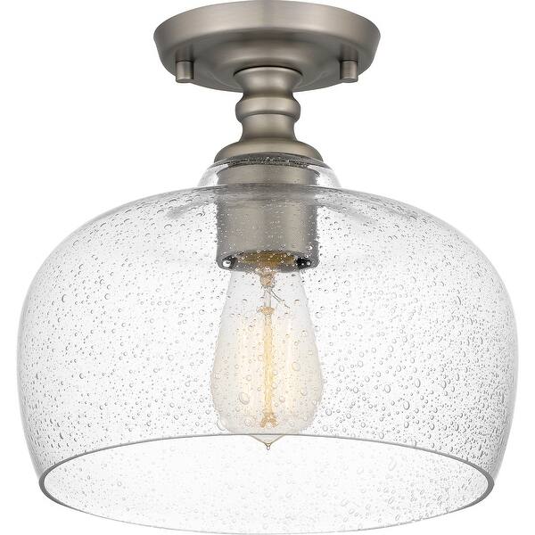 slide 2 of 8, Remington 1-Light Antique Nickel Semi-Flush Mount - Antique Nickel