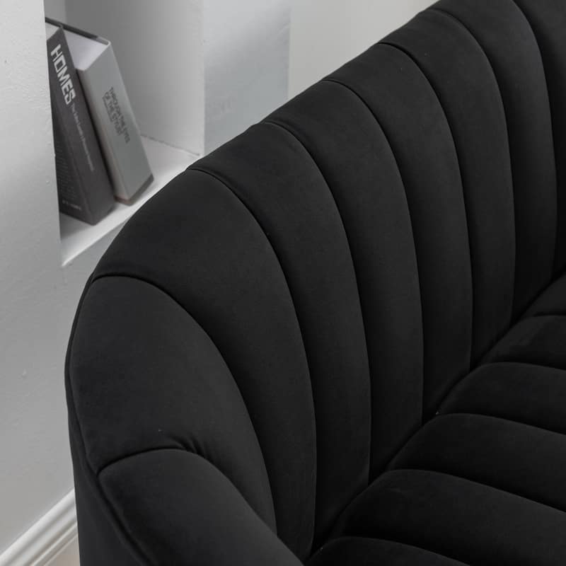 SEYNAR Velvet Upholstered Accent Chair and Loveseat Set