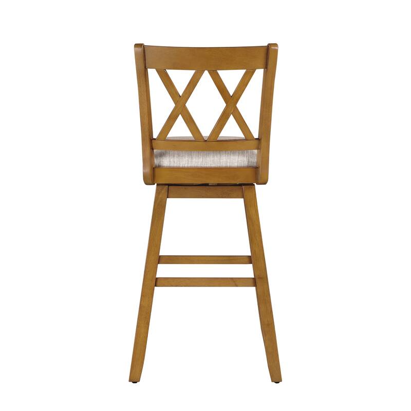 Brookline Wooden Linen Swivel Dining Room Barstool