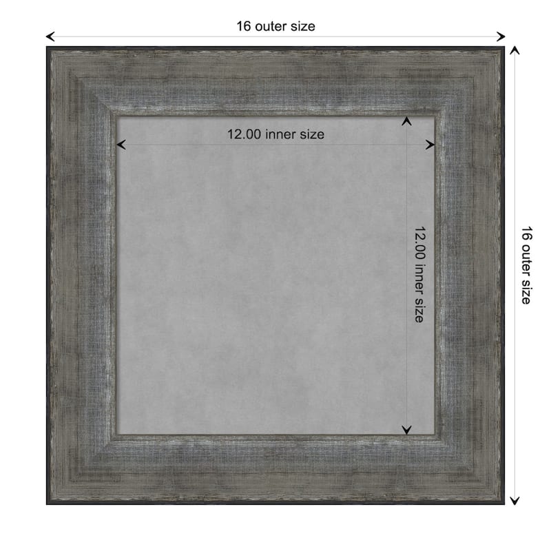 Amanti Art Forged Pewter Framed Magnetic Board - Board Size 12x12