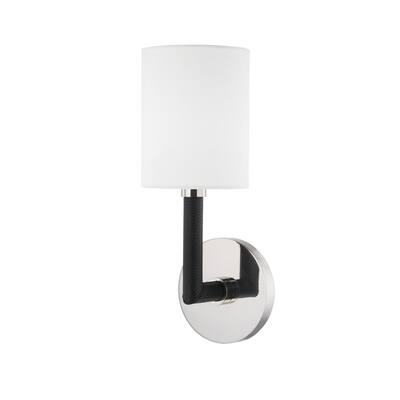 Jax - 1 Light Wall Sconce - Burnished Nickel Frame - White Shade