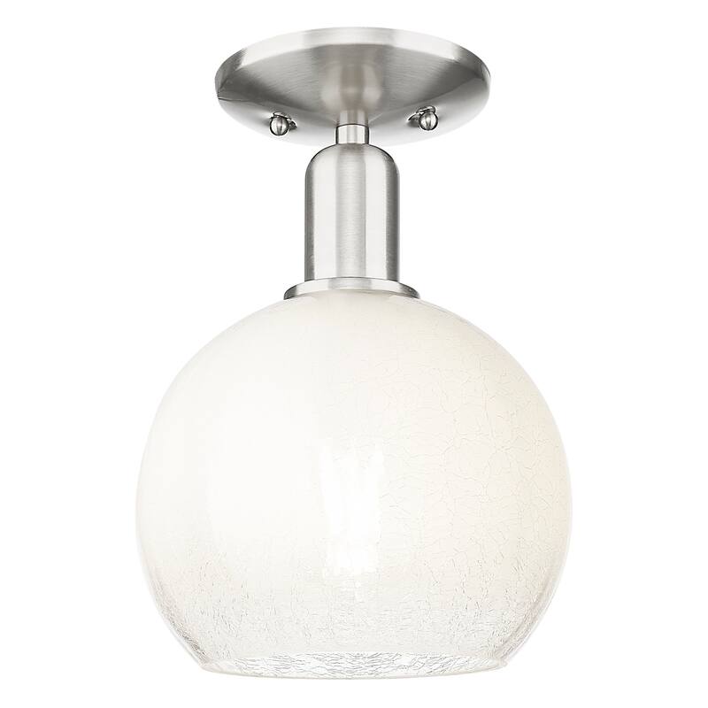 Innovations Lighting 716-1C-G483-8OP Brookhaven Globe 8" Wide - Brushed Satin Nickel