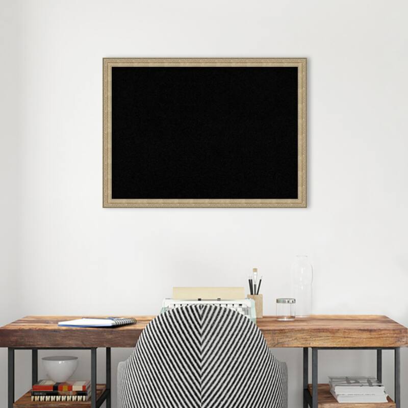 Paris Champagne Framed Black Corkboard Bulletin Board
