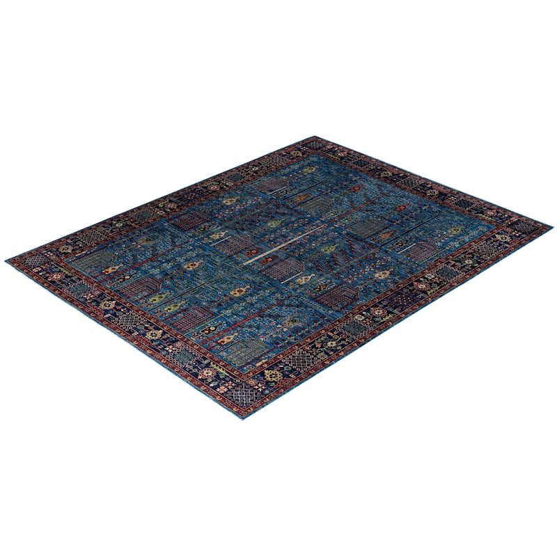 Serapi One-of-a-Kind Hand-Knotted Area Rug - Light Blue, 7' 10" x 10' 2" - 7' 10" x 10' 2"