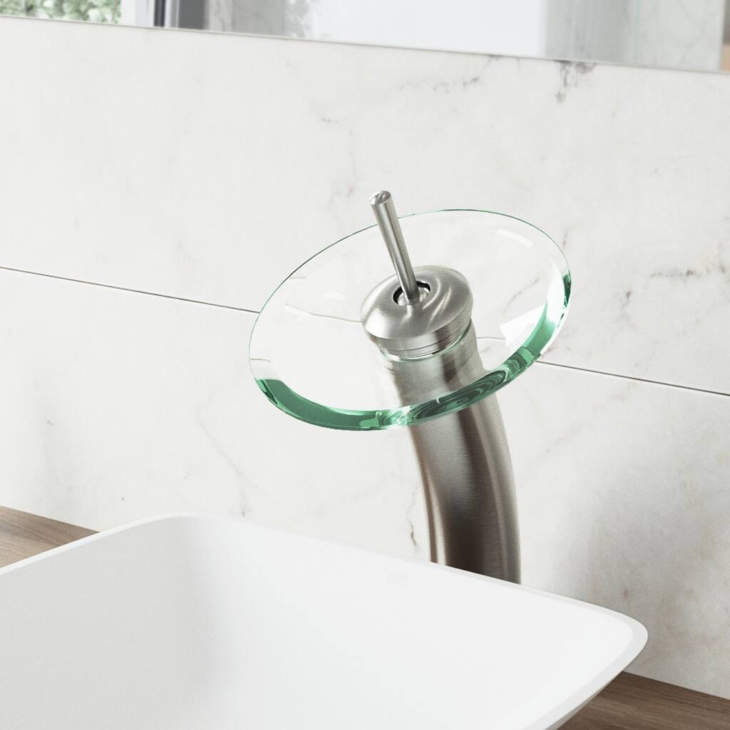VIGO Waterfall 12" H Single Handle Single Hole Bathroom Vessel Faucet