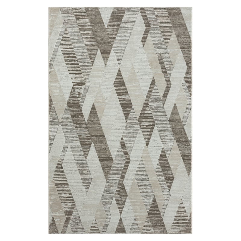 Sevita Gray Modern Contemporary High-Low Textured Indoor Area Rug - 7'9" x 9'9"
