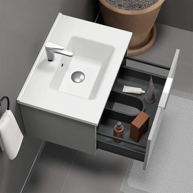 Nameeks Bodrum-2618-W Bodrum 24" Wall Mounted Single Basin Vanity Set