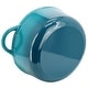 preview thumbnail 6 of 6, 6.35 Quart Enameled Cast Iron Double Handle Dutch Oven Self Basting Lid in Ice Blue