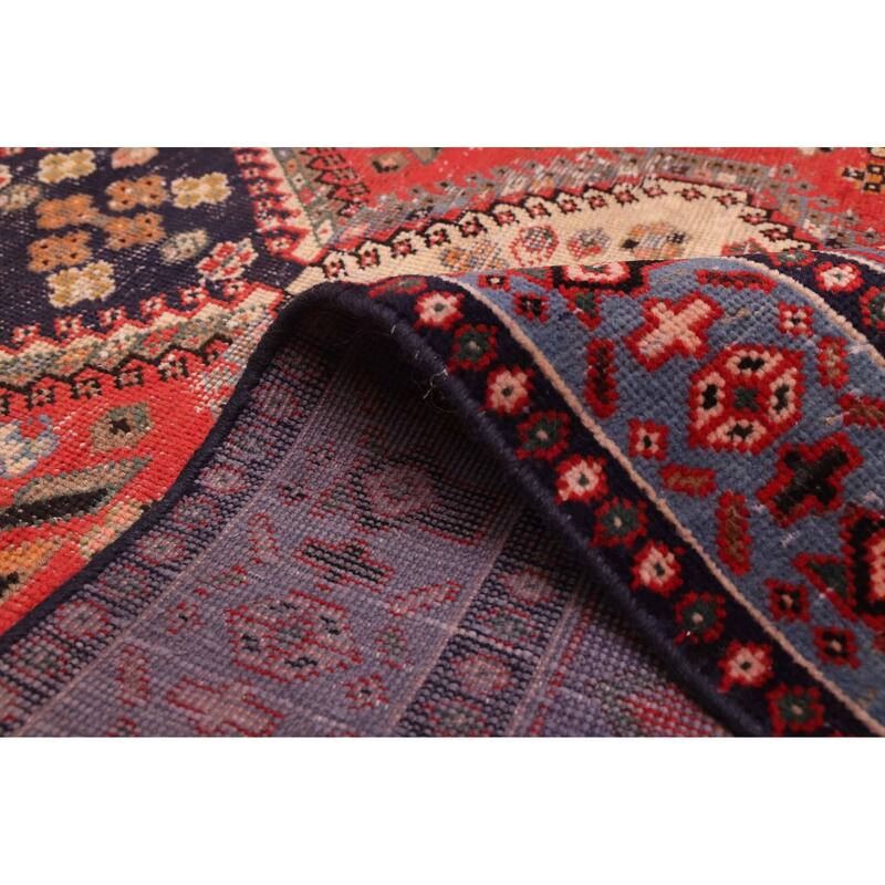 ECARPETGALLERY Hand-knotted Andelz Red Wool Rug - 4'9 x 6'5