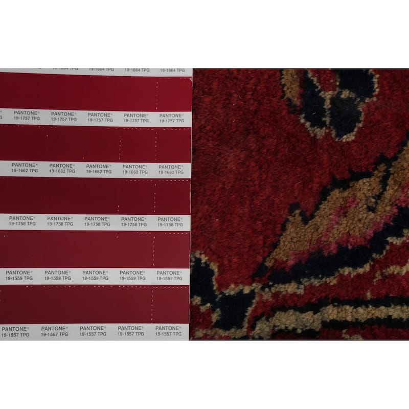 Hand Knotted Oriental 100% Wool Carpet Traditional Floral Oranges & Rust Sarouk Area Rug - 12' 1'' X 8' 9''