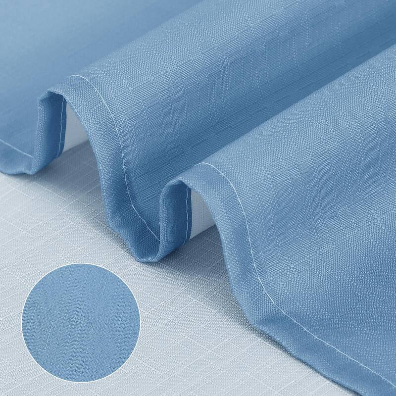 Ombre Shower Curtain with Hooks for Bathroom Textured