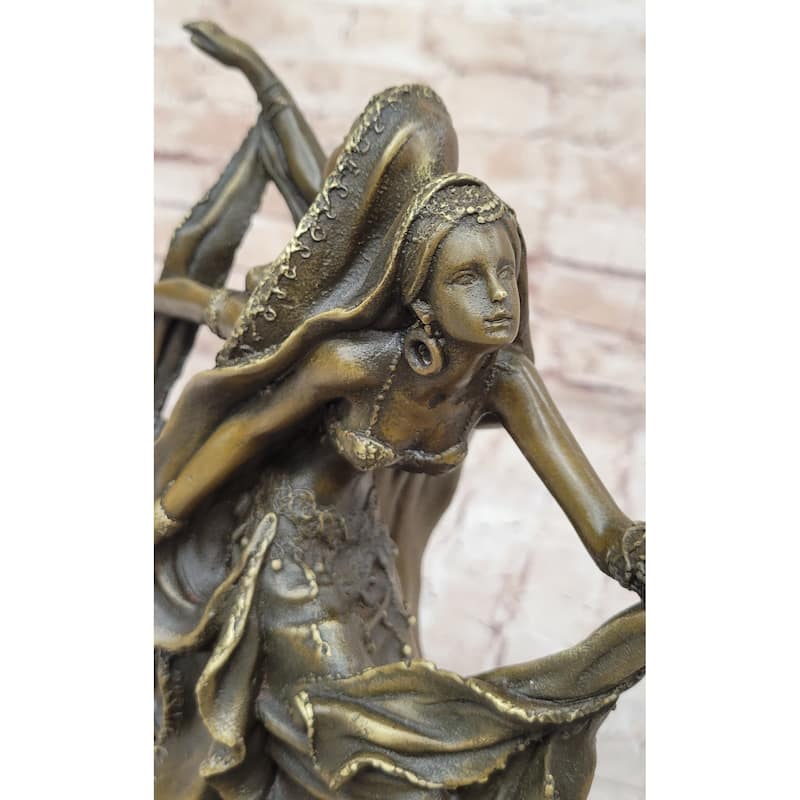 Gemini Twin Dancer Girls Bronze Statue Sculpture Figure Vitaleh Original 11 Inches X 10 Inches