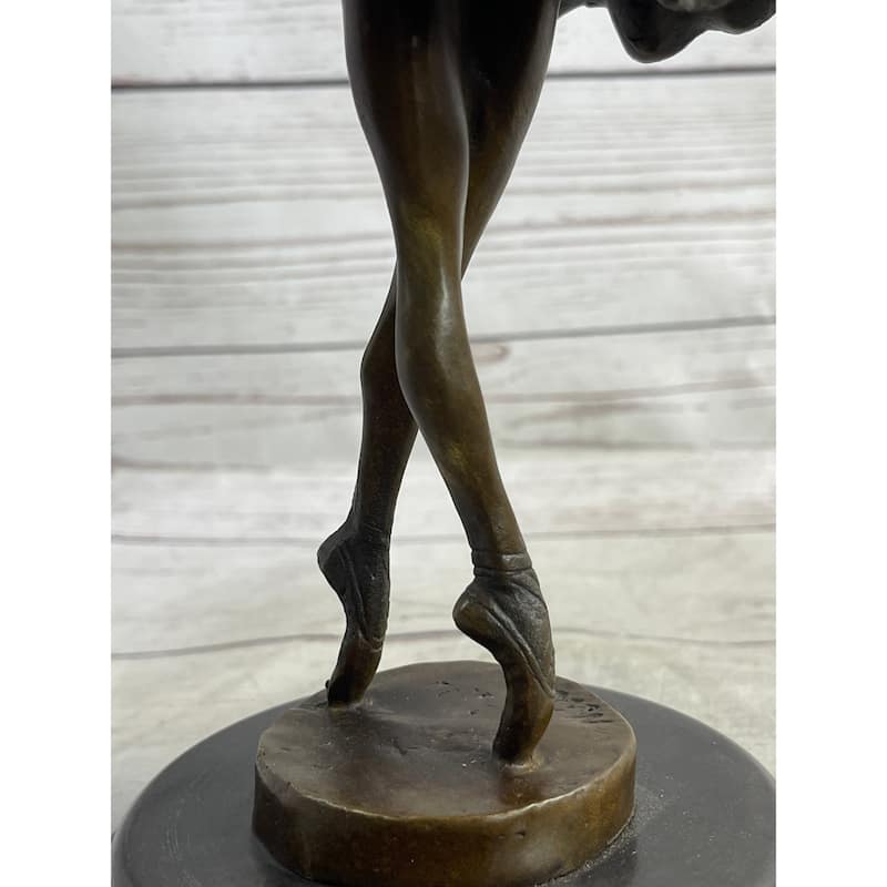 Signed Original Milo Prima Ballerina Graceful Ballet Dancer Bronze Sculpture Art
