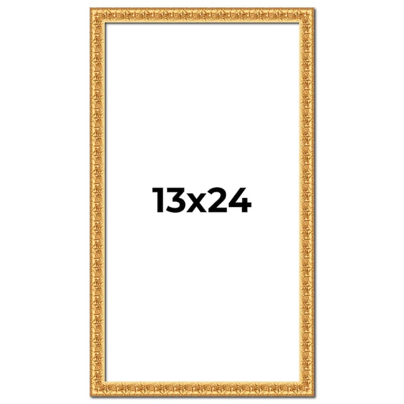 13x24 Frame Gold Real Wood Picture Frame Width 1 inches | Interior