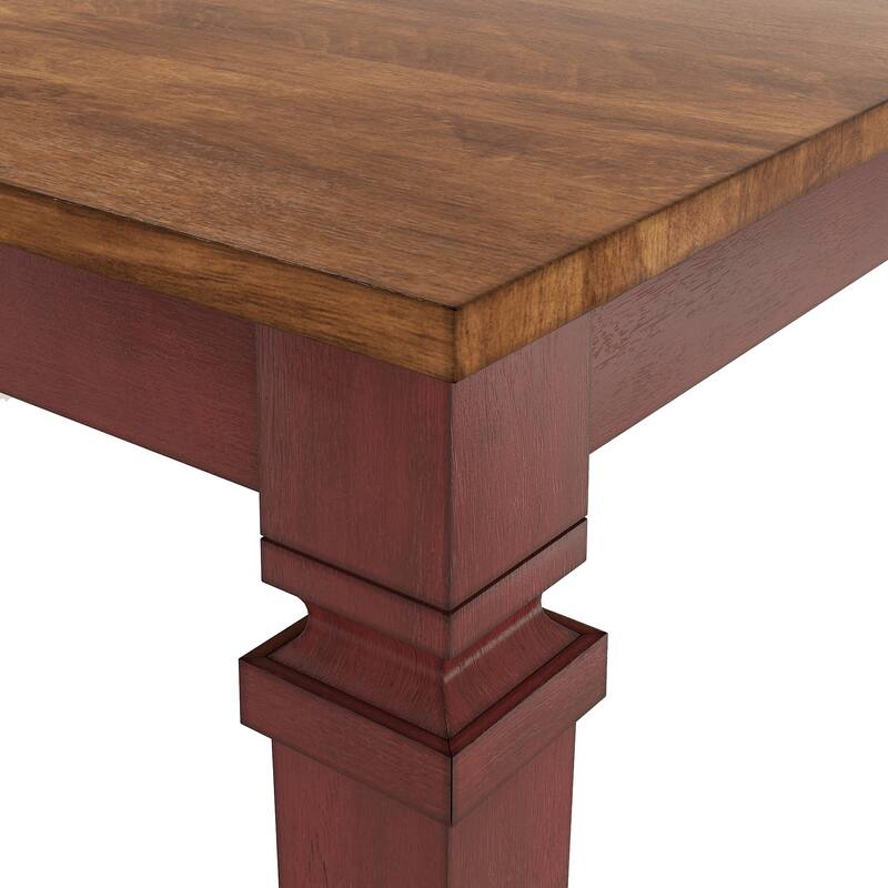 Vikos Solid Wood 48-65.7" Extendable Counter Height Dining Table