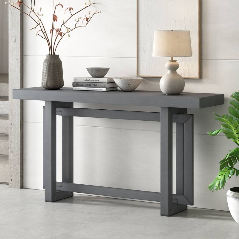 Rustic Entryway Table Console Table for Living Room, Dawn Grey Sofa Side Table Coffee Table Decorative Table for Foyer - Dawn Grey