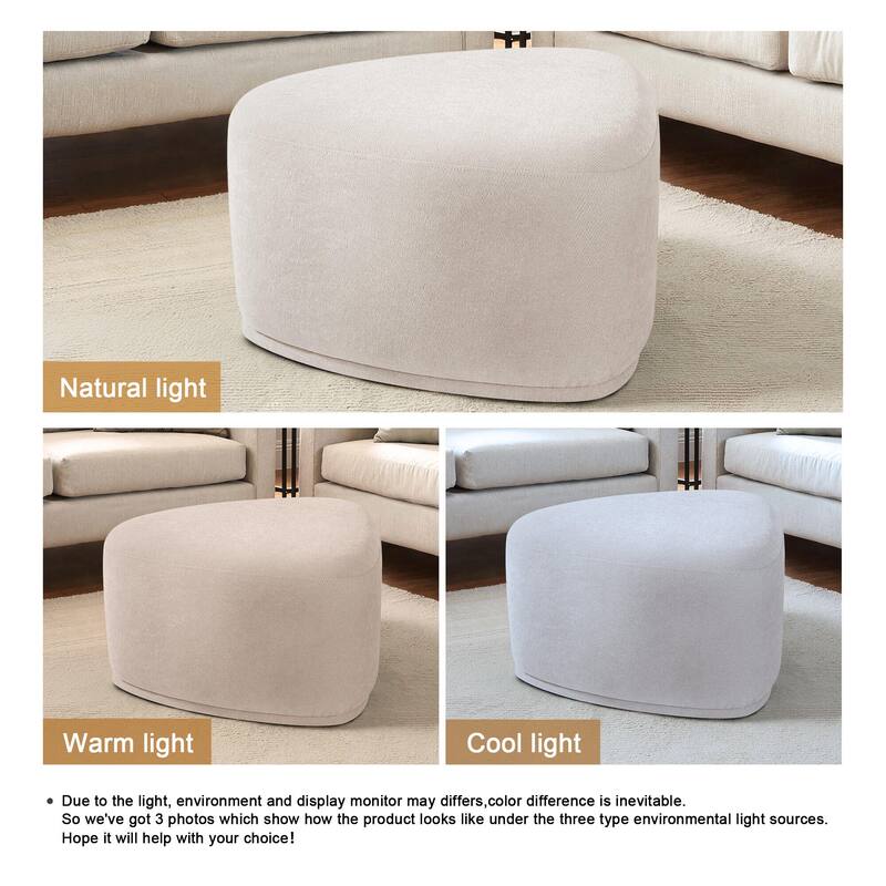 26" Footstools and Ottomans, Modern Fabric Pouf Ottoman