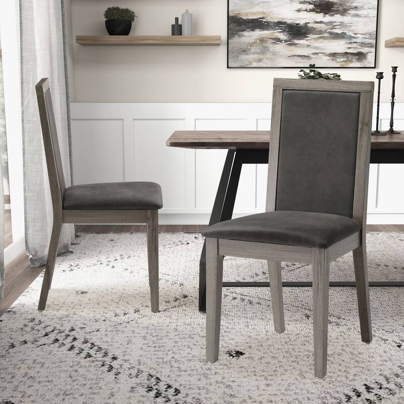 Dining Chairs Set of 2 Wood Dining Room Chair with MDF + sponge Back