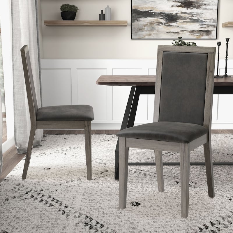 Set of 2 Dining Chairs,Wood Dining Room Chair,Side Chair with Cushion